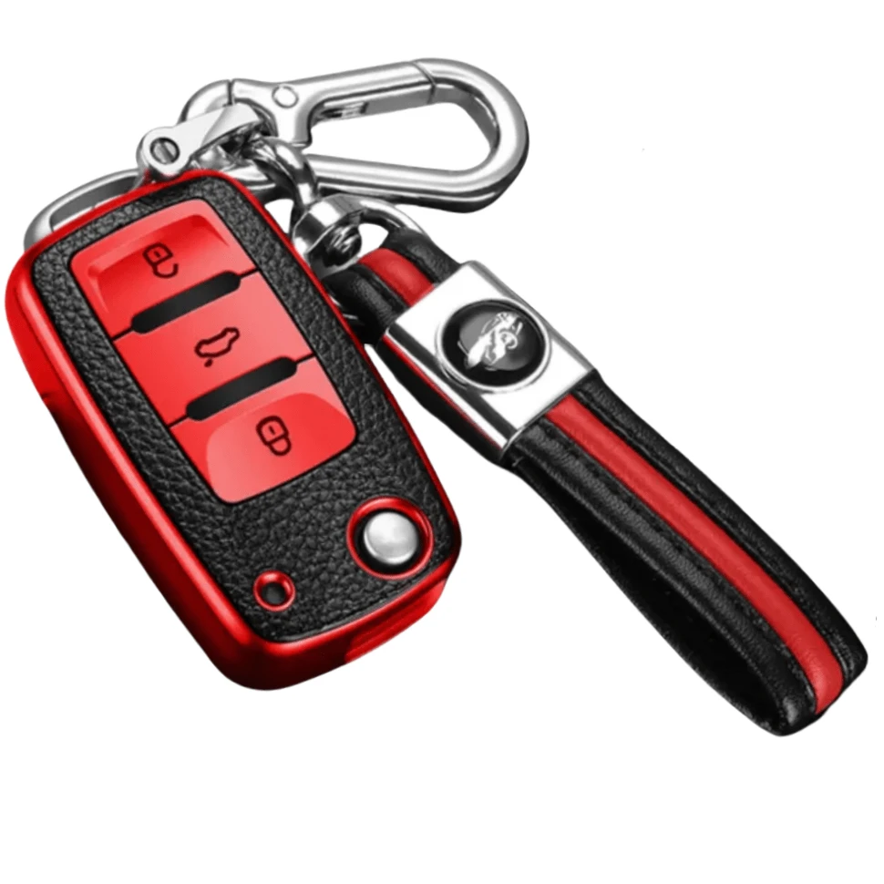 Hộp đựng chìa khóa cao cấp unisex hiệu POLO, dành cho Tiguan, Passat B5/B6/B7, Golf 6, Jetta MK6, Octavia.