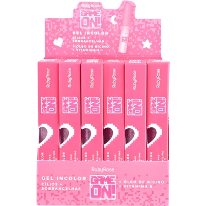 Gel Incolor Game On para Definição de Cílios e Sobrancelhas - Fixação Longa, Efeito Natural RubyRose