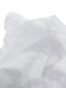 ii 加大码女式慕尼黑啤酒节 Dirndl 衬衫传统巴伐利亚 Dirndl 衬衫 V 领短款上衣，万圣节 - 白色 - 查看 5