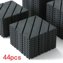 44 Pack Interlocking Plastic Deck Tiles - 12"X12" Square - Waterproof Outdoor - Poolside Balcony Backyard Decking Tiles - Easy Installation - Sturdy PP Material - Strong Load-Bearing Capacity - one-size - View 16
