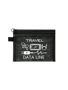 Borsa cosmetica in rete con motivo a cavo di dati, design a motivo di caricatore, borsa portatile da viaggio con cuscinetto d'aria rosso per immagazzinaggio, borsa trucchi, borsa per prodotti per la cura della pelle, elementi essenziali da viaggio, articoli per il dormitorio, regali per la sposa, regali per la mamma, regali di compleanno, regali per amici e insegnanti, immagazzinaggio in bagno, immagazzinaggio gioielli, borsa per oli per le labbra e cosmetici.