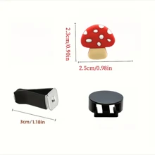 5 buc cleme de ventilație auto cu ciuperci roșii drăguțe, accesorii auto, potrivite pentru bărbați și femei, decor pentru priză de ventilație auto