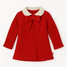 Abrigo para Niña Rojo 3644 Tallas 1 a 8 Años - Rojo - Ver 1