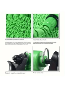Expandable Magic Hose With 7 Spray Modes, Water Gun And High Pressure Car Wash - Perfect For Garden Hose, Lawn And Outdoor Cleaning Needs, Modern Minimalist Design, Ideal For Dog Bathing And Outdoor Cleaning, Essential Pet Grooming Product | Adjustable Nozzle