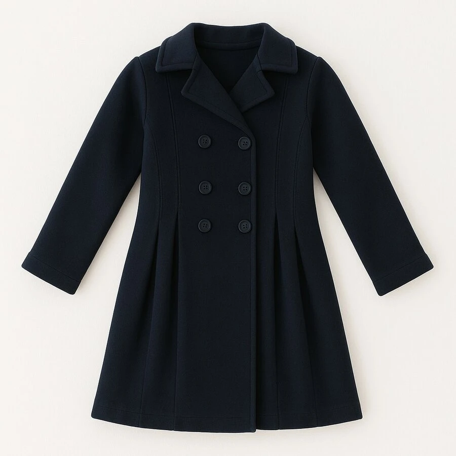 Abrigo para Niña Azul Marino 3175 Talla 0 a 4 Años - Azul - Ver 1