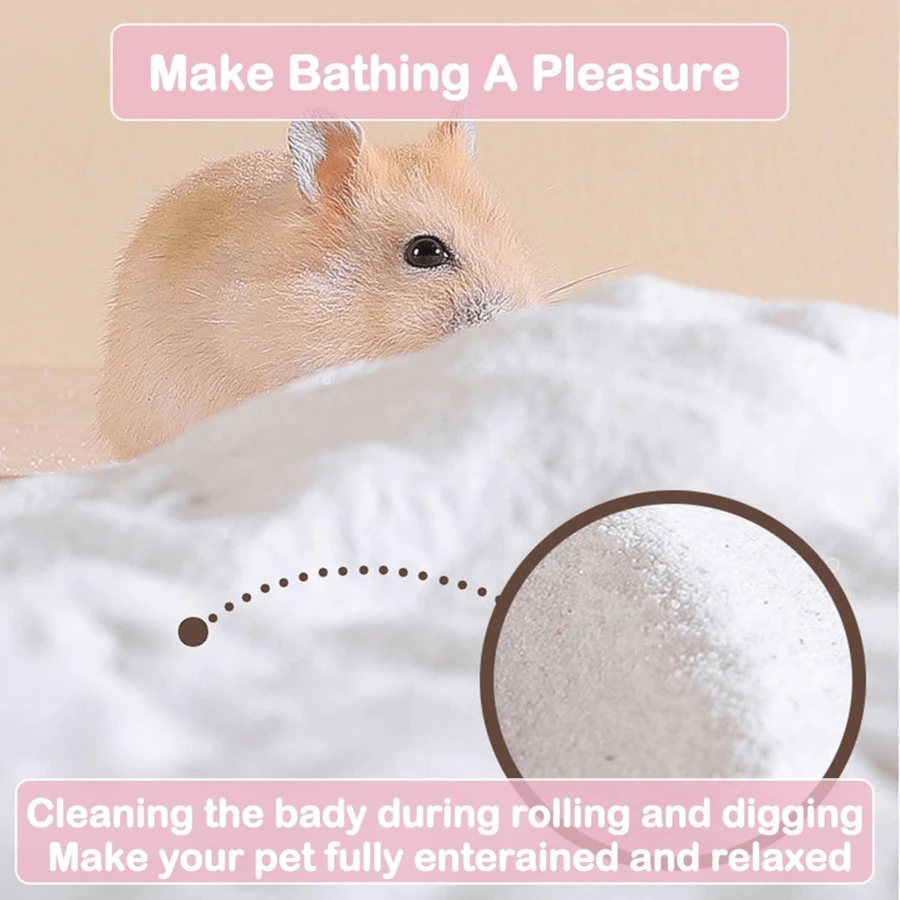 Hamster Bath Sand, 2.2lb Dust Free Desert Sand Or Potty Litter Sand For Hamster Chinchillas Gerbil Mice Small Animals - Multicolor - View 1