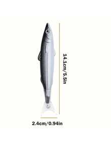 可爱海洋鱼造型圆珠笔 - 塑料中号笔尖，按压式笔帽，方形笔杆，黑色墨水，适合学校和办公室使用 - 创意逼真凤尾鱼笔 - 彩色 - 查看 10