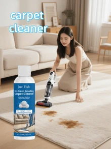 120ml Carpet Cleaner - Effectively Removes Stains, Coffee, Grease From Carpets, Fabrics, Upholstery, Sofa, Car Seats, Cushions. Deep Cleaning, Fabric-, Dry Cleaning Solution For Carpets, Upholstery, Wall Fabrics. Easily Tackles Stubborn Stains Without Water Washing.