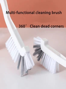 1/2/3/4 pezzi Spazzola angolata in plastica, spazzola a manico lungo per aragoste, spazzola multifunzione per pulizia lavandino da cucina, adatta per frullatore, preparatore di latte di soia, biberon, tazza, bicchiere e altro ancora