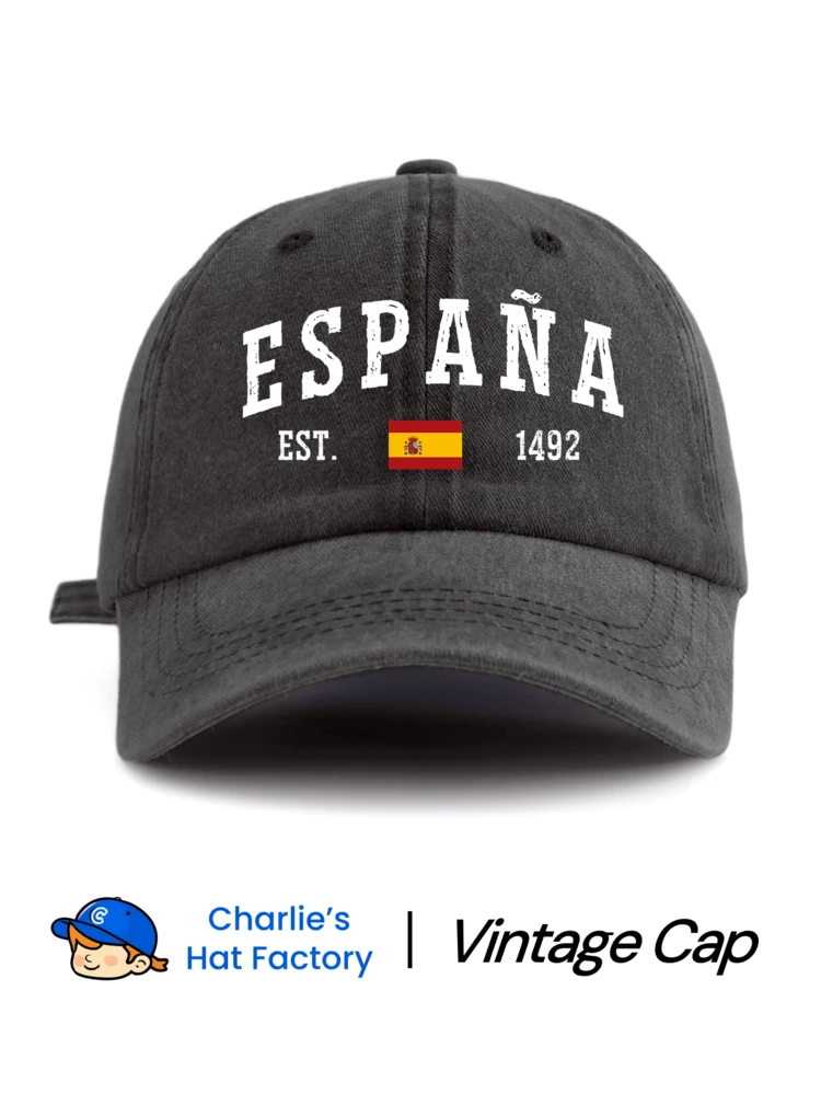 1個 MADRID プリント ウォッシュド ベースボールキャップ、クラシックカジュアル スタイリッシュ ビンテージ ソフトスウェットバンド 調整可能サイズ 軽量 多用途 ビンテージ父の帽子、アウトドアスポーツ 日常着 パーティー バカンスに最適、父親、夫、友人への贈り物にも - マドリード - 見る 13