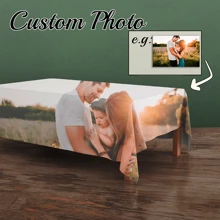 Customize Personalized Tablecloths, Photo Printing Tablecloths, Birthday Gifts, Home Decoration Personalized Gifts, Charity Exhibition Tablecloths, DIY Tablecloths, Customize Your Exclusive DesignFather's Day, Mother's Day, Halloween, Christmas