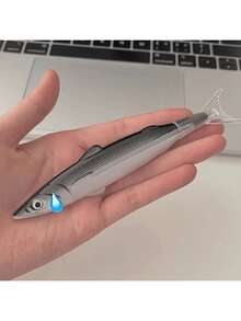 可爱海洋鱼造型圆珠笔 - 塑料中号笔尖，按压式笔帽，方形笔杆，黑色墨水，适合学校和办公室使用 - 创意逼真凤尾鱼笔 - 彩色 - 查看 9