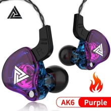 QKZ Original QKZ AK6 Pro EDX Pro 1DD Dynamic Earphones HIFI Bass Earbuds In Ear Monitor With Microphone 3.5mm Sport Noise-Proof Stereo Headset ZST X Dual Drive