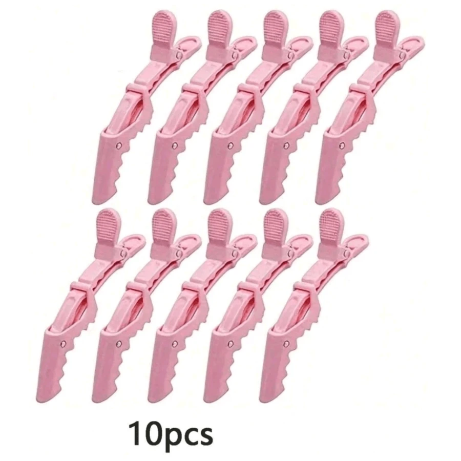 10/5/2 grampos de cabelo multifuncionais, grampos de cabelo de crocodilo rosa, salão de cabeleireiro profissional para ondulação, coloração e ferramentas de partição para volta às aulas