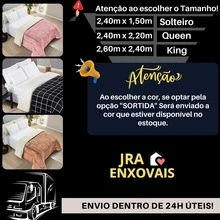 Coberdrom Casal Queen Manta Flannel Edredom Pele de Carneiro Cobertor Sherpa Macio - Austin Cinza - Visão 4