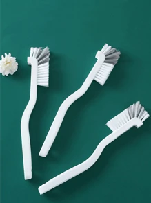 1/2/3/4 pezzi Spazzola angolata in plastica, spazzola a manico lungo per aragoste, spazzola multifunzione per pulizia lavandino da cucina, adatta per frullatore, preparatore di latte di soia, biberon, tazza, bicchiere e altro ancora