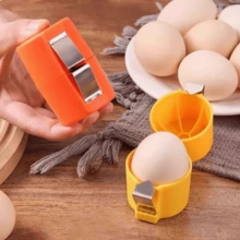 3pcs/Set Stainless Steel Egg Shell Cracker Tool, Quick Egg Release - Orange - View 2