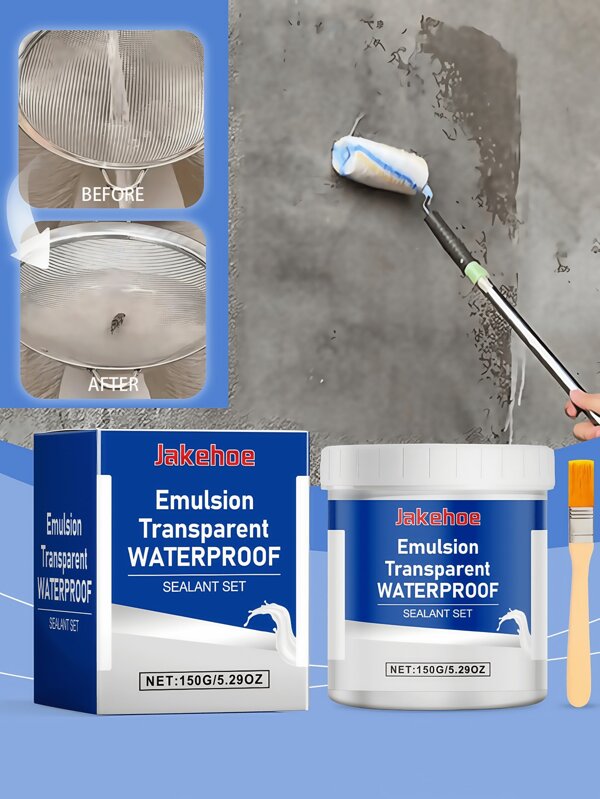 Emulsion Transparent Waterproof Adhesive Invisible Sealant Site Household Quick Fill Transparent Waterproof Adhesive(Two Styles Of Brushes Will Be Randomly Dispatched. Thank You For Your Understanding)