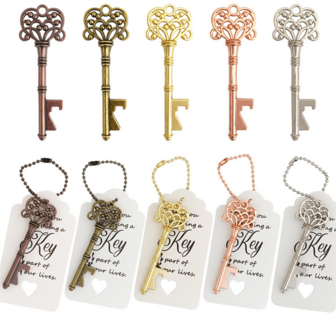 50 Wedding Gift Keys Bottle Opener Keys Beer Day Valentine's Day And New Year's Party Guest Gifts Birthday Party Guest Gifts Including Thank You Cards And Keychains, Gift For Father