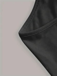 Kit 3 Cropped Tank Top Light Straps Thin Elegant Sensual Casual Cute Cotton Cropped Tank Top Street Daily - 黑色,紅色和灰色 - 查看 7
