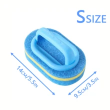 1 件带手柄的大型多用途海绵刷 - 厚瓷砖清洁刷适用于浴室、厨房、客厅、汽车 - 柔软、耐用、便携式塑料刷，适用于家庭清洁，无需电力 - 彩色 - 查看 9