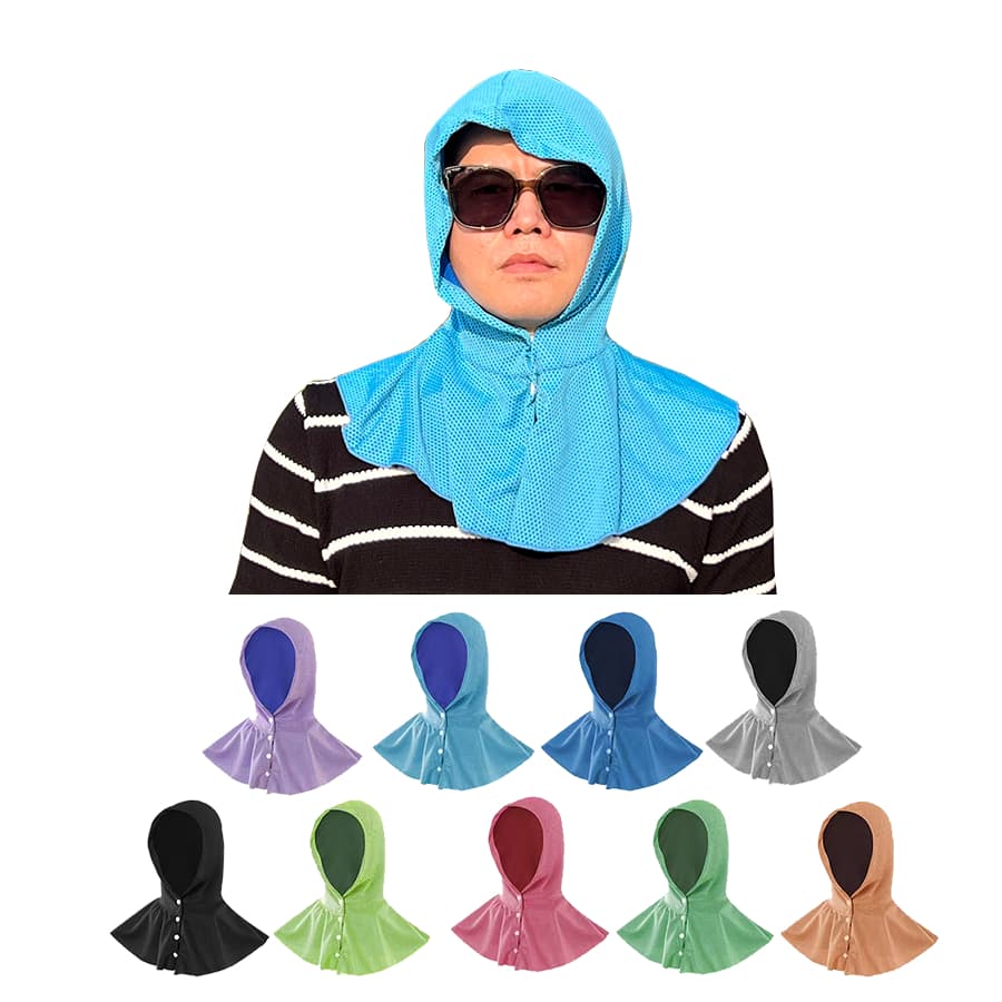 1 件全裹式运动头巾,100% 涤纶,双色蜂窝纹理,保暖、凉爽、防晒,男女通用的防护头巾。这款全覆盖防护头巾贴合颈部和肩部,日常保护头部和颈部 - 彩色 - 查看 1