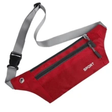 Waterproof Waist Bag Fitness Cell Phone Money Belt 7 Inches Running Gym Women Men - Sport - 紅色 - 查看 1