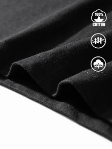 Men's Dachshund Dad Graphic T-Shirt - 100% Cotton Crew Neck Short Sleeve Tee With Geometric Dachshund Design, Breathable Knit Fabric, Light Stretch, All-Season Casual & Sports Wear For Dog Lovers, Casual Wear Tee | Graphic Dad Tee | Comfortable Fit, Dog Dad T Shirt - Black - View 3