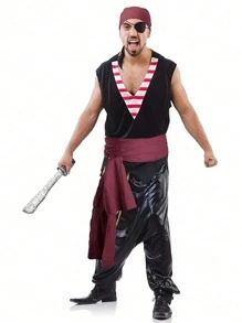 2 peças de bandana pirata de Halloween, chapéu, acessórios, cinto de pirata medieval, fantasia macia, conjunto de acessórios de fantasia licenciado pela Sanrio