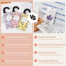 2pcs Oversized Lavender Hanging Wardrobe Deodorizer, Air Freshener With Long Lasting Fragrance, Home Decor