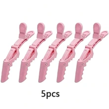 10/5/2 grampos de cabelo multifuncionais, grampos de cabelo de crocodilo rosa, salão de cabeleireiro profissional para ondulação, coloração e ferramentas de partição para volta às aulas