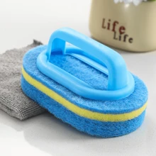 1 件带手柄的大型多用途海绵刷 - 厚瓷砖清洁刷适用于浴室、厨房、客厅、汽车 - 柔软、耐用、便携式塑料刷，适用于家庭清洁，无需电力 - 彩色 - 查看 5