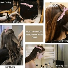 10/5/2 grampos de cabelo multifuncionais, grampos de cabelo de crocodilo rosa, salão de cabeleireiro profissional para ondulação, coloração e ferramentas de partição para volta às aulas