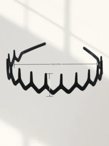 2条波浪齿状发箍，简约防滑设计，男女皆宜，可用于头发护理、发带、发箍、发饰等，是女士头饰的理想之选。 - 彩色 - 查看 4