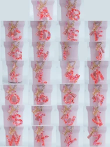 Nắp bịt ống hút 8-9mm, vỏ silicon, phù hợp với cốc 30/40oz, quà Giáng sinh cho bé gái, đồ trang trí thủ công tự làm, trang trí Lễ Tạ ơn, quà tặng bạn bè, trang trí tiệc Giáng sinh, phụ kiện cốc, cốc Giáng sinh - Hoa hồng đỏ 26 chữ cái - Xem 6