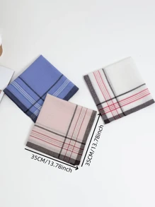 1/6/12pcs Cotton Men's Handkerchief, Classic Retro Design Gentlemen's Handkerchief, Lightweight, Easy Care, Fashionable Stripe & Plaid Pattern, Holiday Gift For Christmas, Thanksgiving