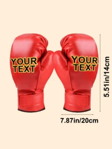 Guantes de Boxeo Personalizados. Estos guantes de boxeo son personalizados para bebés y niños pequeños, diseñados especialmente para los pequeños campeones. Son un excelente regalo para el Día del Niño y un recuerdo memorable para su crecimiento. Regreso a Clases, Multifuncional, Ornamental, Letras, Elegante, Moderno, Colorido, Bonito, Adorable, Casual, Personalizado, Único, Regalos Ideales para Él, Regalos Ideales para Ella, Artículos de Regalo de Navidad. - Rojo - Ver 6