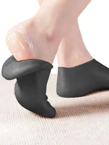 1 paar/1 set siliconen voetverzorgingssokken, voor droge, gebarsten hielvoeten en het verzachten van een ruwe huid, voetverzorgingstools voor vrouwen en mannen, ideaal voor pedicure, voetverzorging thuis, sokken met hoge elastische absorptie en druk, geschikt om te combineren met massage- en hydraterende gelvoetverzorging