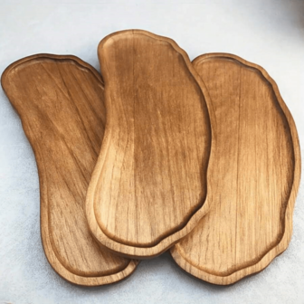 彩虹形托盘，独特的托盘套装，多功能托盘，肉板，椭圆形木碗，托盘，奶酪盘，批发，用于甜点，小吃，面包，水果，开胃菜，入口储物，浴室储物，精美实用的餐具