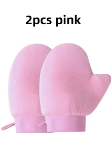 2 Pc Reusable Self-Tanning Gloves For Body And Face, Lotion Gloves For Exfoliating, Quick Application Tool For Tanning Oil, For Applying Sunscreen And Essential Oil Massage, Plush Gloves With Double-Sided Lotion Application, Washable Black Gloves For Body Care, Spa Moisturizing - With Thumb And Velvet Lining, For Sun Protection, Tanning And Sunscreen Application Gloves.