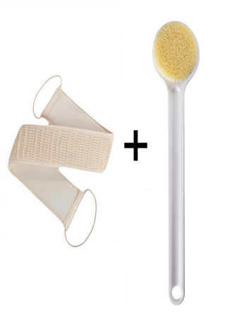2pcs Long -Handed Soft Silicone Gel Bath Brush -Gentle Back Scrubel, Deep Cleaning And Skin Care, Exfoliating Back Scrubber, Stretchable Body Scrubber For Shower, Shower Brush With Handles, Deep Cleaning