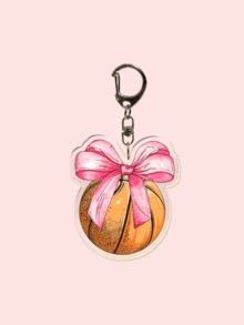 1 pieza Llavero de mujer con estilo de día de juego, lazo de fútbol, llavero de béisbol, llavero de baloncesto, llavero de squash. Accesorio de bolso de uso diario, adorno de bolso, cordón, portallaves. Ideal para novios, novias, familiares, médicos, enfermeras, regalos de fiesta, decoraciones de teléfonos celulares y talla grande. - Multicolor - Ver 18