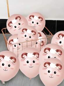 20 piezas de globos decorativos con diseños de ovejas retro impresas para fiestas, cumpleaños y decoración de escenas temáticas
