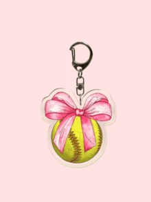 1 pieza Llavero de mujer con estilo de día de juego, lazo de fútbol, llavero de béisbol, llavero de baloncesto, llavero de squash. Accesorio de bolso de uso diario, adorno de bolso, cordón, portallaves. Ideal para novios, novias, familiares, médicos, enfermeras, regalos de fiesta, decoraciones de teléfonos celulares y talla grande. - Multicolor - Ver 7