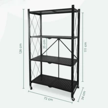 Storage Island & Carts - Black - View 2