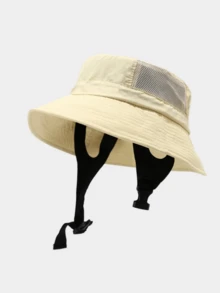 1pc Unisex Solid Color Foldable Breathable Buckle Bucket Hat, Men Women Vacation Surfing Sun Protection Cap - One-piece Men's Bucket Hat - View 9