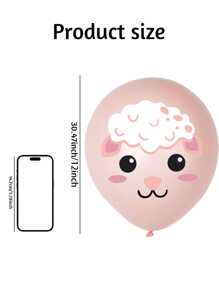 20 piezas de globos decorativos con diseños de ovejas retro impresas para fiestas, cumpleaños y decoración de escenas temáticas