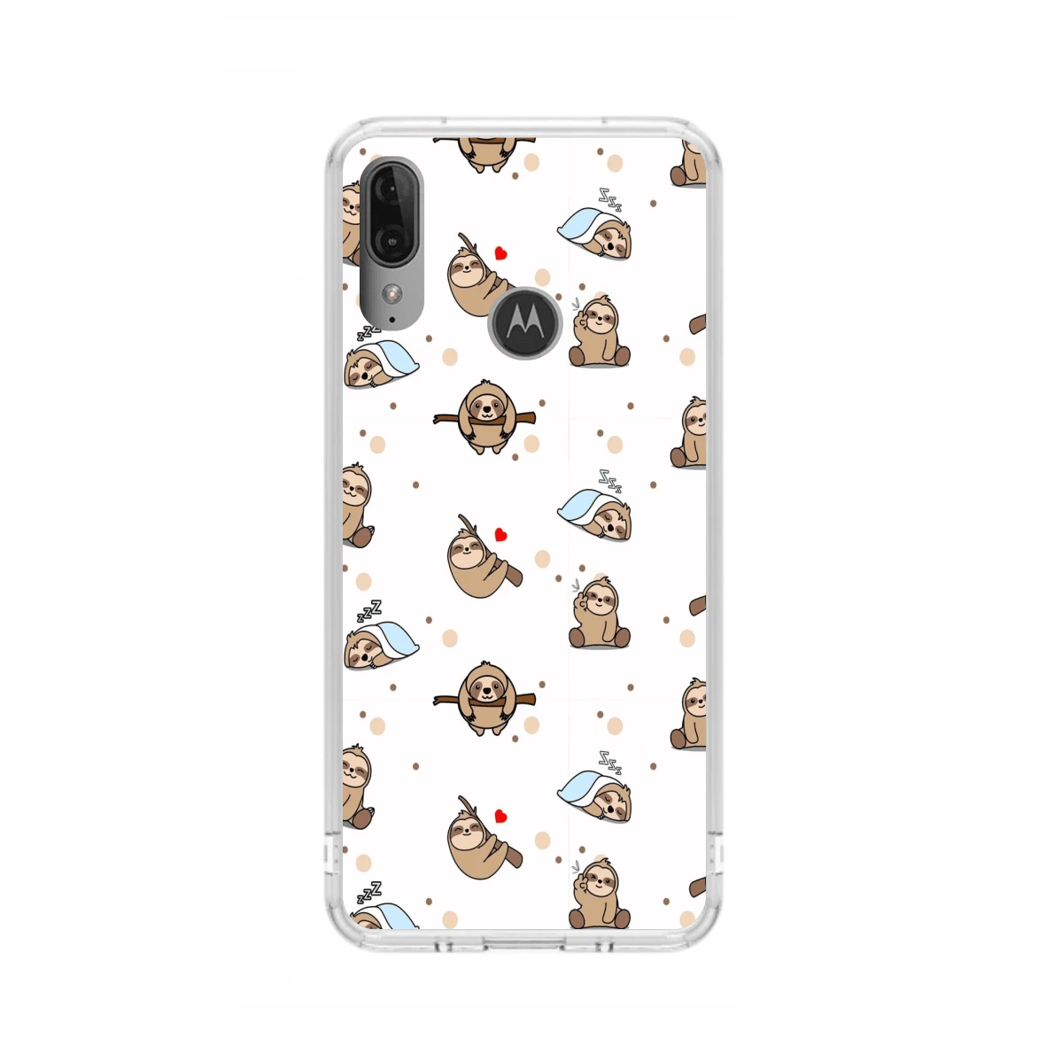 Custom Sloth Moto E6 Plus Cell Phone Case Cover