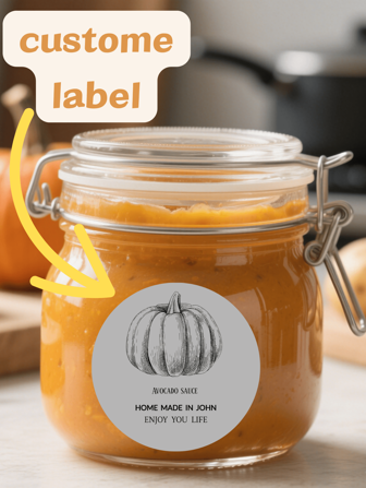Etichetta vintage con schizzo di ortaggi da giardino, etichetta per barattolo di marmellata fatta in casa, etichetta personalizzata per frutta o per decorazioni uniche da cucina - Crea la tua etichetta personalizzata per occasioni speciali, etichetta personalizzata per barattolo di marmellata - Personalizza e rendi la vita più solenne, rendi il tuo barattolo più sofisticato