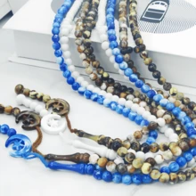 4pcs/Set 99pcs 10mm Bead Middle Eastern Style Tassel Pendant Misbaha Hand Chain - Color Mixing - View 7